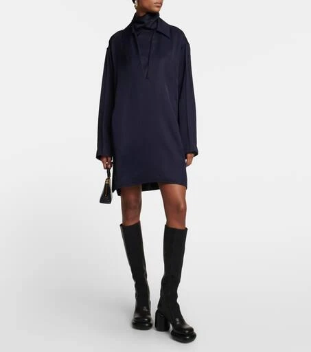 商品Jil Sander|高领缎布迷你连衣裙,价格¥9779,第2张图片详细描述