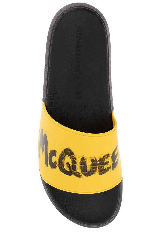 商品Alexander McQueen|Alexander McQueen Graffiti Logo Open-Toe Slides,价格¥1475,第5张图片详细描述