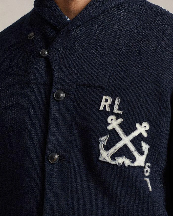 Cotton & Linen Nautical Regular Fit Shawl Collar Cardigan 商品