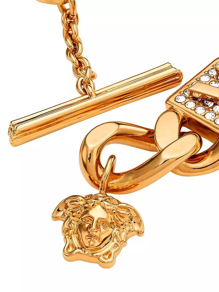 商品Versace|Goldtone & Strass Crystal Logo Toggle Bracelet,价格¥7539,第3张图片详细描述