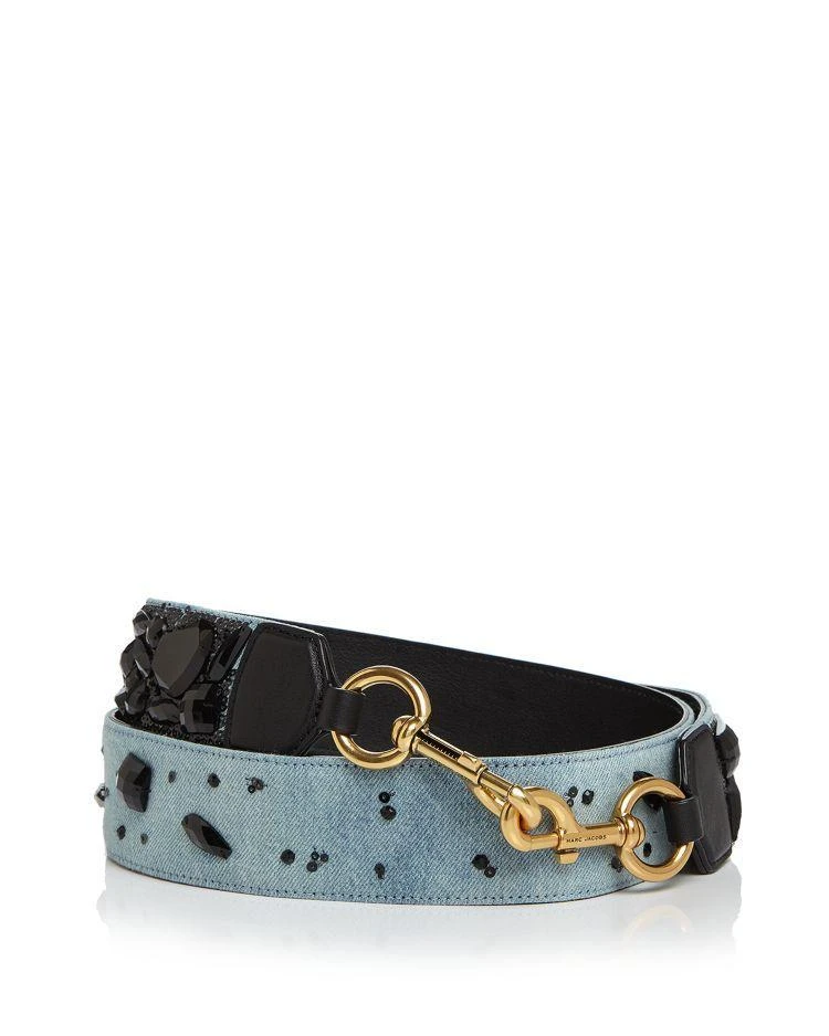 商品Marc Jacobs|MARC JACOBS Denim Stone-Embellished Handbag Strap,价格¥875,第1张图片