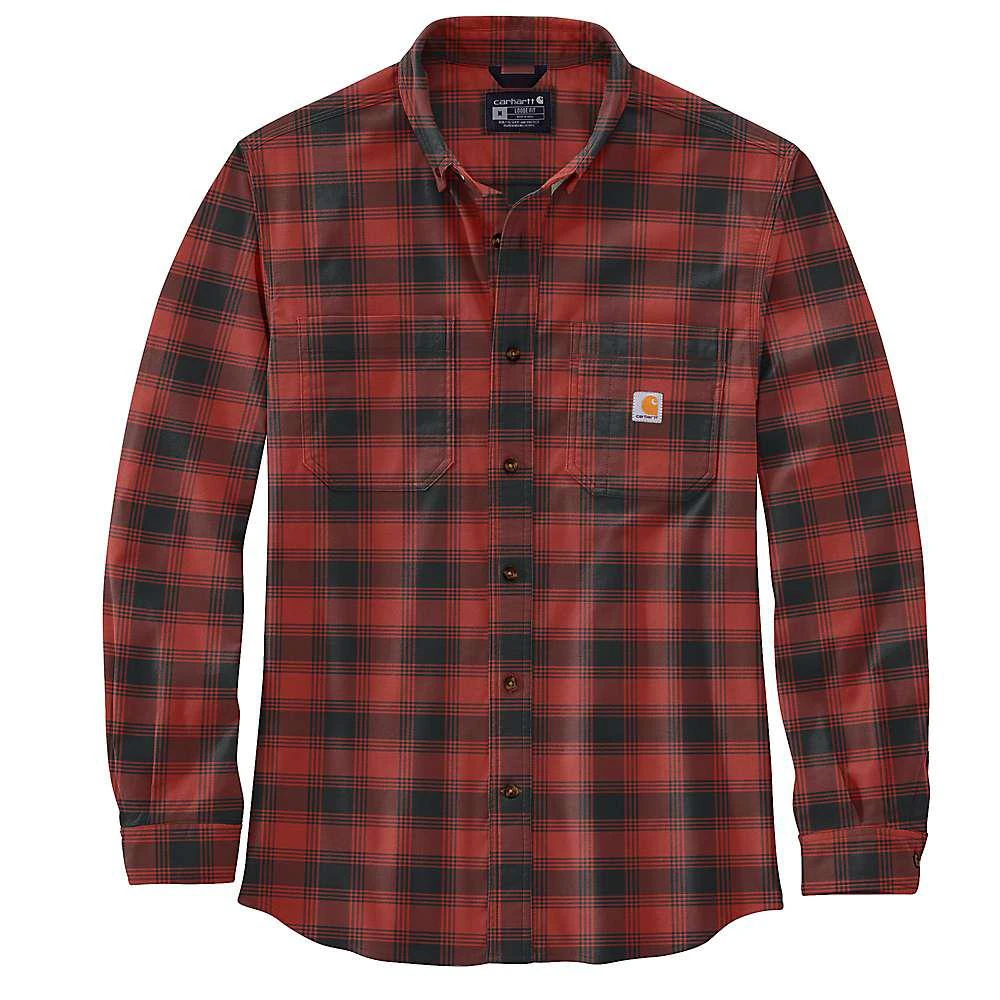 商品Carhartt|Carhartt Men's Rugged Flex Relaxed Fit Midweight Flannel LS Plaid Shirt,价格¥415,第2张图片详细描述