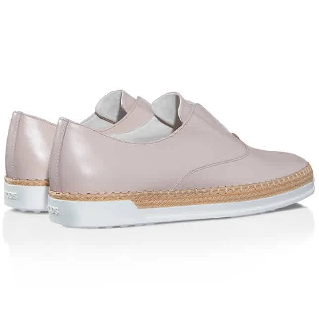 商品Tod's|Ladies Espadrilles Leather Slip On Shoes in Glove,价格¥1149,第2张图片详细描述