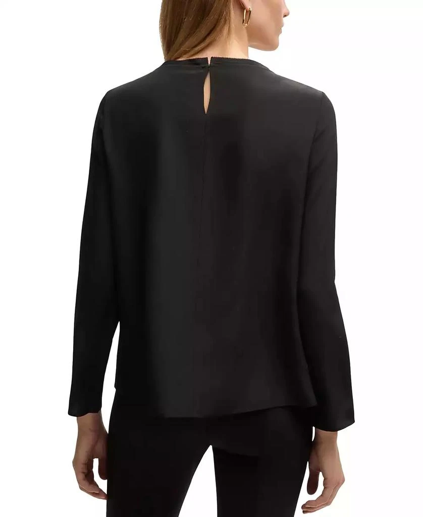 商品Hugo Boss|Women's Pleated Front Long-Sleeved Blouse,价格¥1265,第3张图片详细描述