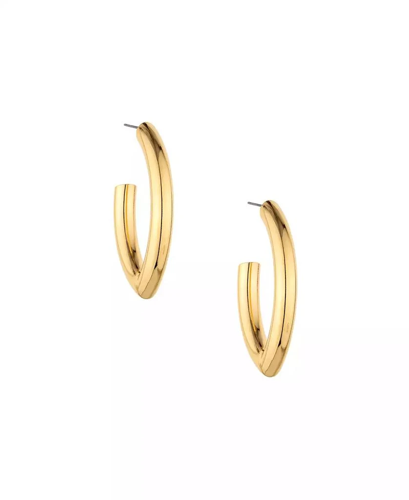 商品Ettika Jewelry|Mara Elongated 18K Gold Plated Hoop Earrings,价格¥251,第2张图片详细描述
