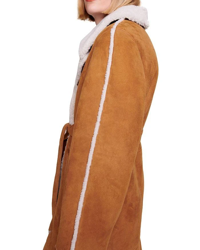 商品Maje|Gapite Shearling Coat,价格¥14615,第4张图片详细描述