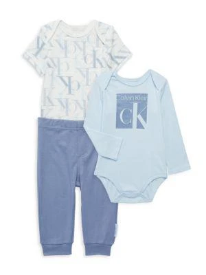 商品Calvin Klein|Baby’s 3-Piece Logo Bodysuit & Pants Set,价格¥188,第1张图片