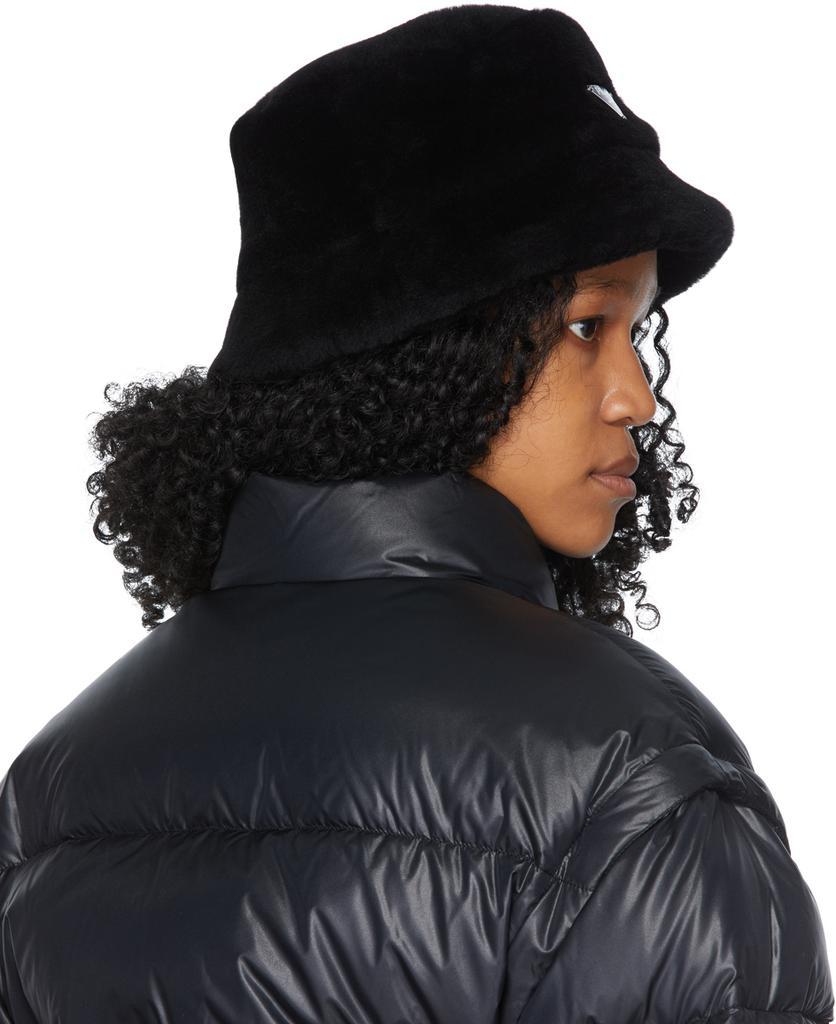 商品Prada|Black Shearling Bucket Hat,价格¥7852,第5张图片详细描述