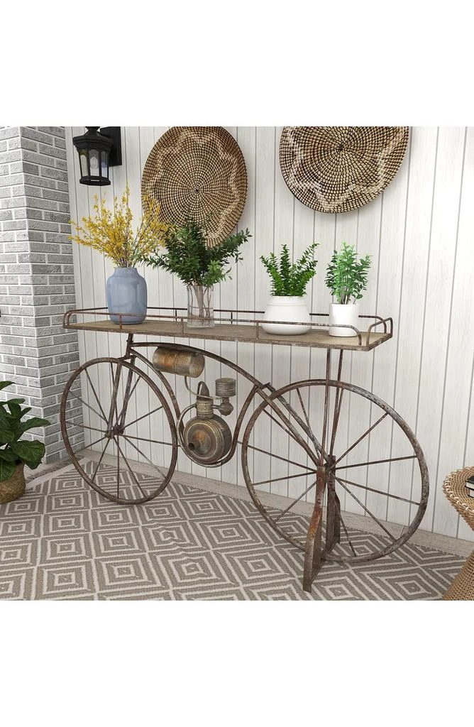 Brown Metal Indoor & Outdoor Bike Plant Stand 商品