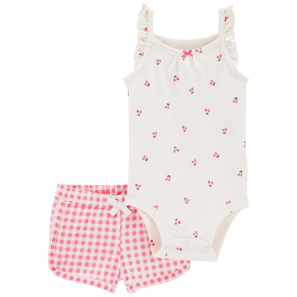 Baby Girls Bodysuit and Shorts, 2 Piece Set商品第1张图片规格展示