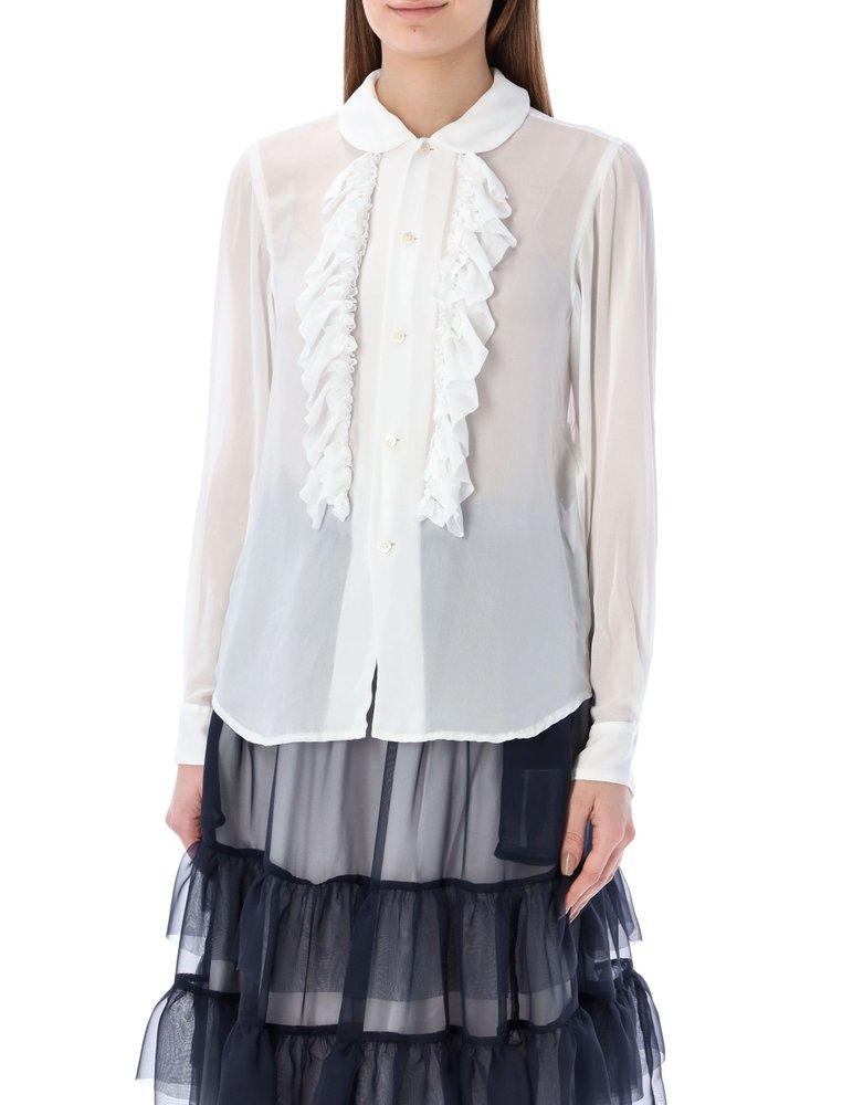 Comme des Garçons Girl Ruffled Long-Sleeved Blouse商品第1张图片规格展示