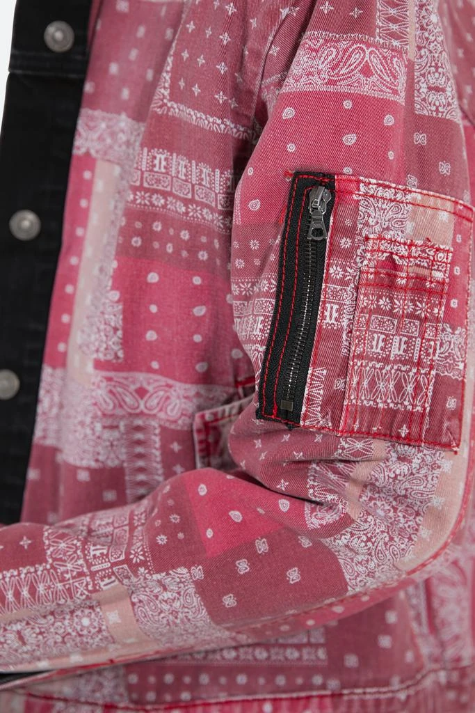 Reversible Paisley Trucker Jacket - Black/Red 商品