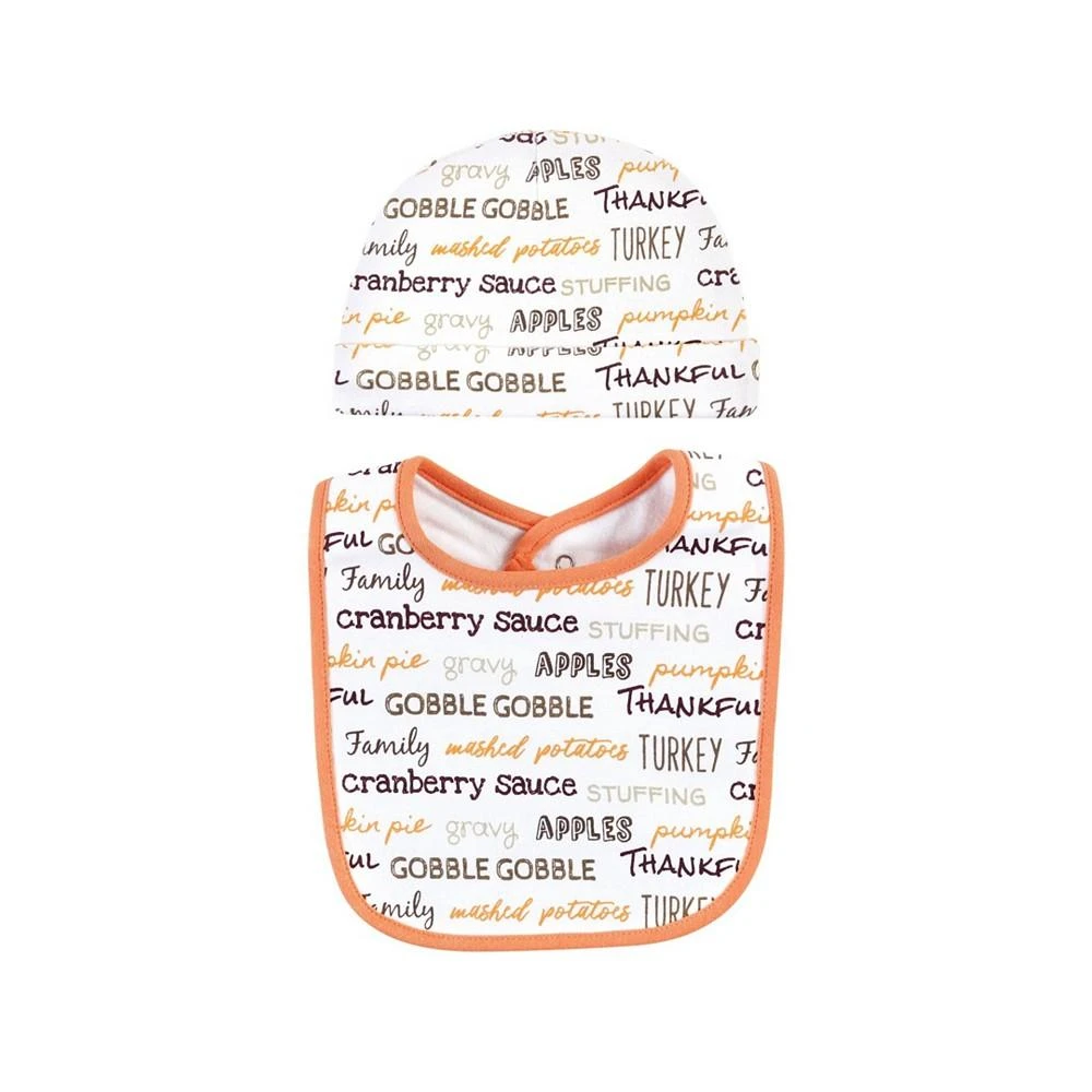 商品Hudson|Baby Boys and Girls Thanksgiving Bib and Caps, 5 Piece Set,价格¥105,第4张图片详细描述