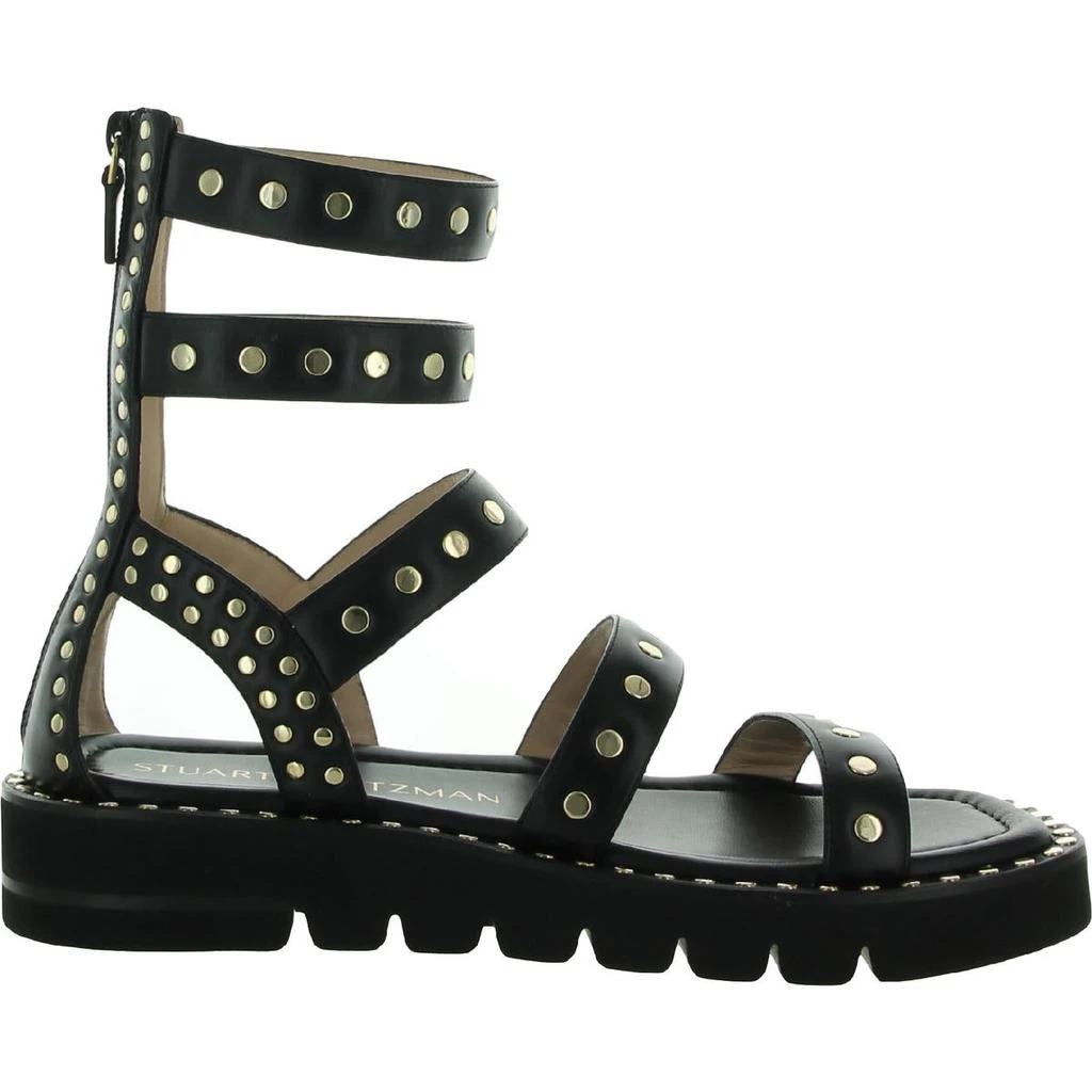 Stuart Weitzman Womens Gala Leather Studded Gladiator Sandals 商品