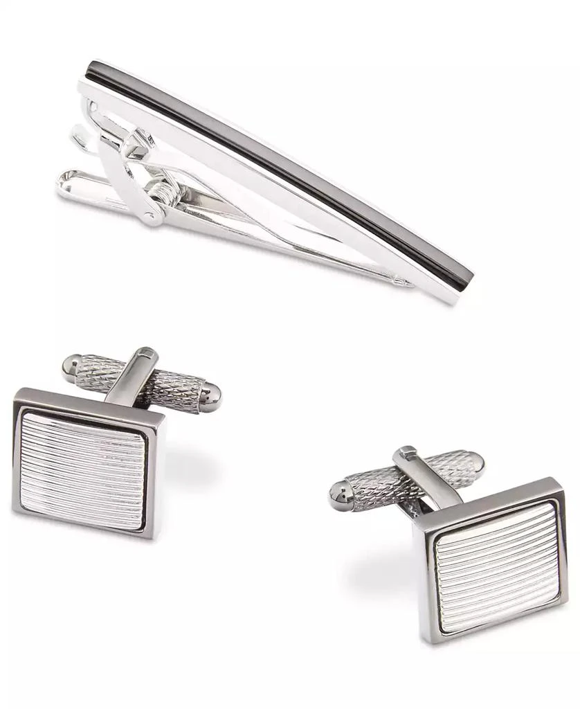 商品Perry Ellis|Two-Tone Tie Bar & Cuff Links Set,价格¥379,第1张图片