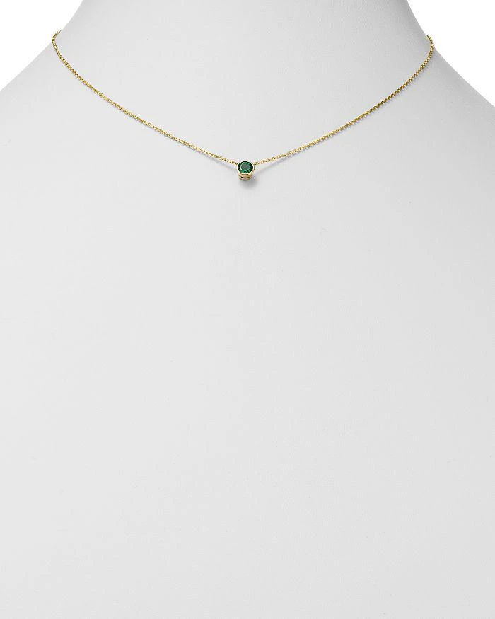 商品Bloomingdale's|Emerald Bezel Pendant Necklace in 14K Yellow Gold, 16" - Exclusive,价格¥11344,第3张图片详细描述