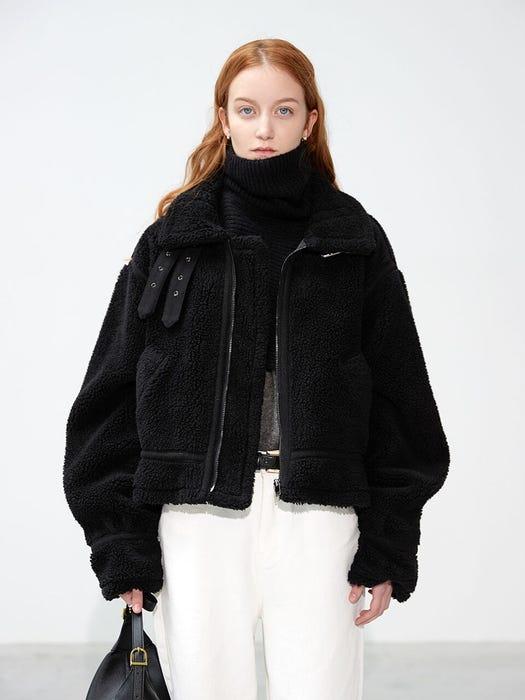 Logan Belted Shearling Jacket商品第3张图片规格展示