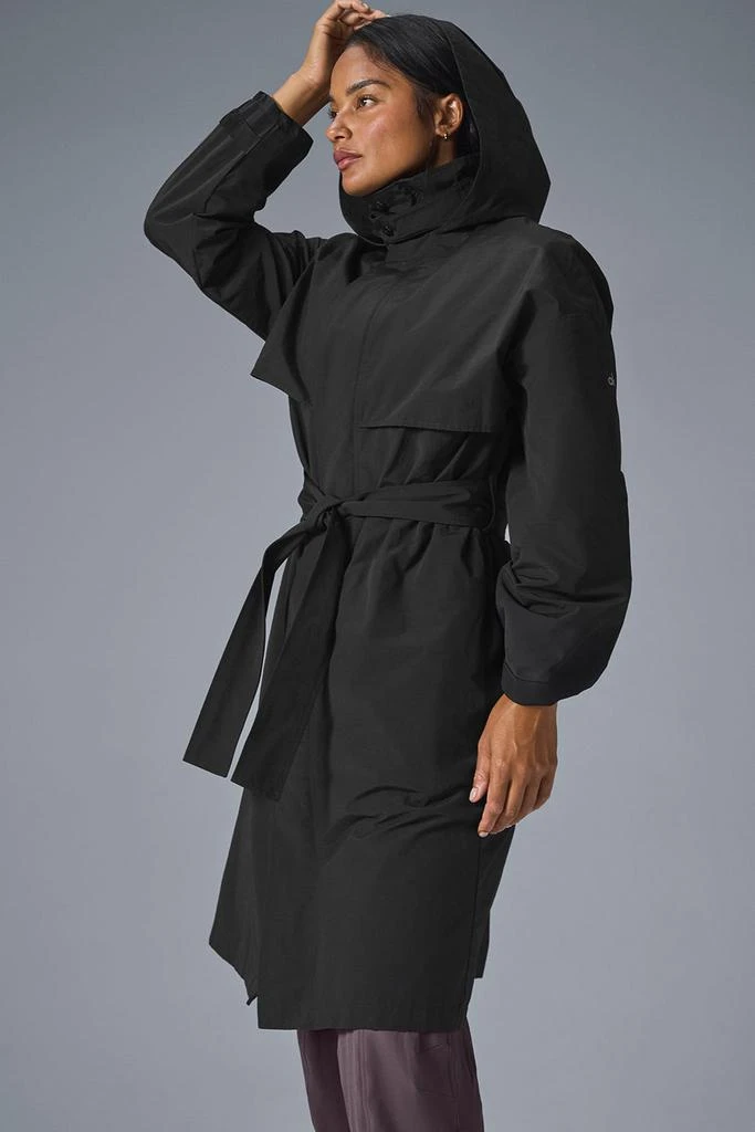 商品Alo|Crinkle On The Move Trench - Black,价格¥2288,第4张图片详细描述