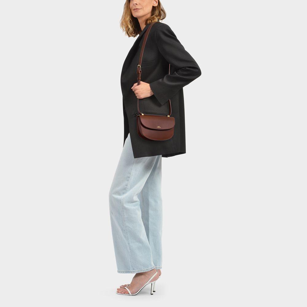 Mini Geneve On Strap Bags in Brown Smooth Leather商品第5张图片规格展示