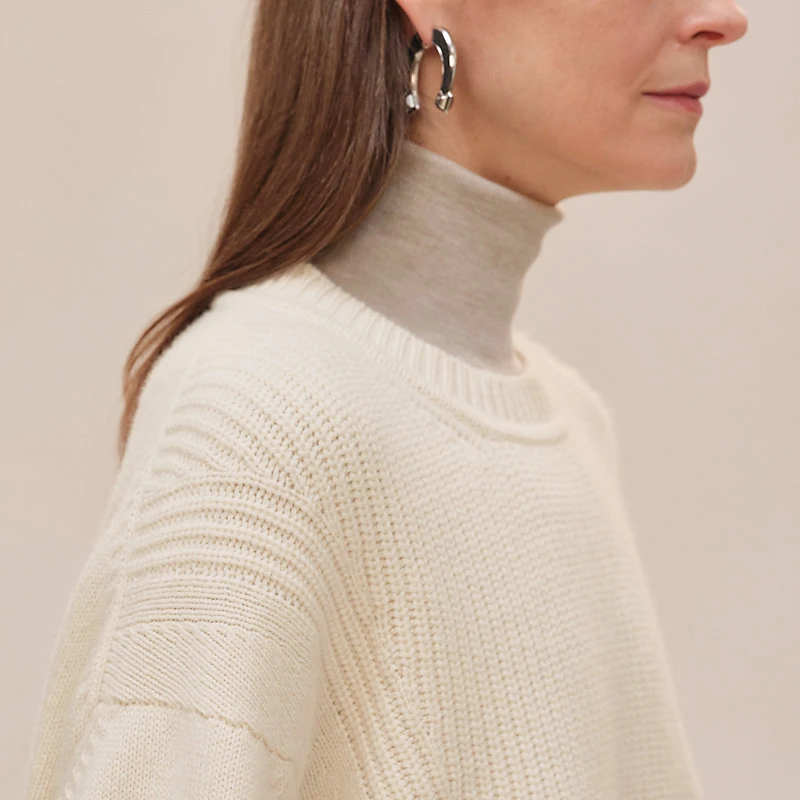 Hermes/爱马仕 女士白色羊绒毛衣 商品