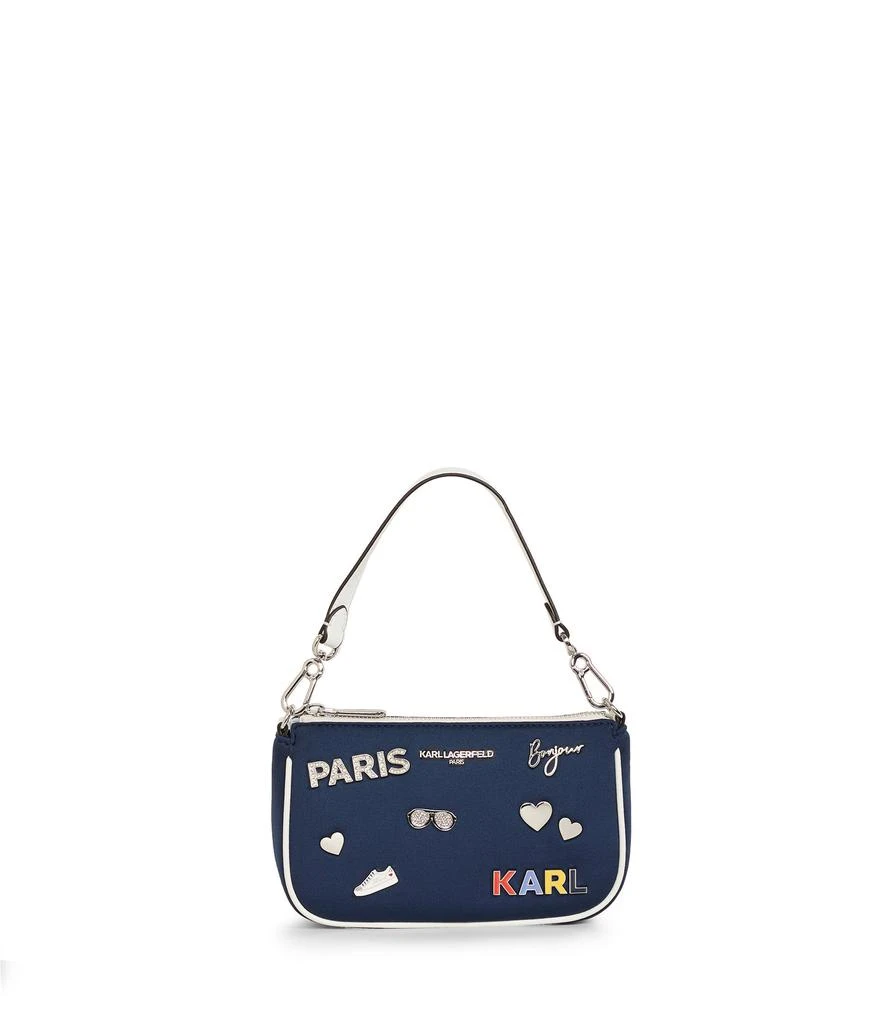 商品Karl Lagerfeld Paris|DEMI MINI NEOPRENE CATE PINS BAG,价格¥525,第1张图片