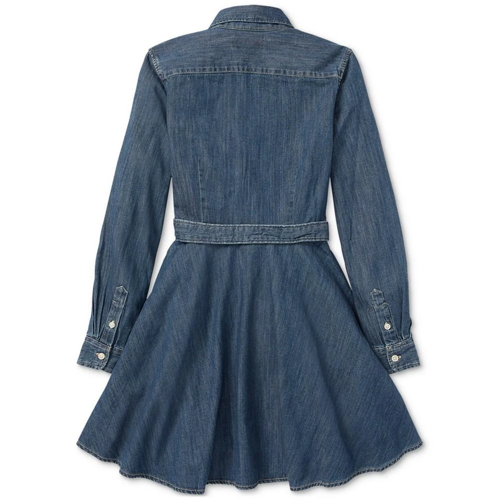 商品Ralph Lauren|Big Girls Belted Denim Cotton Shirtdress,价格¥527,第5张图片详细描述