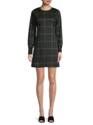 商品Love Ady|Windowpane Bell-Sleeve Mini Dress,价格¥159,第1张图片