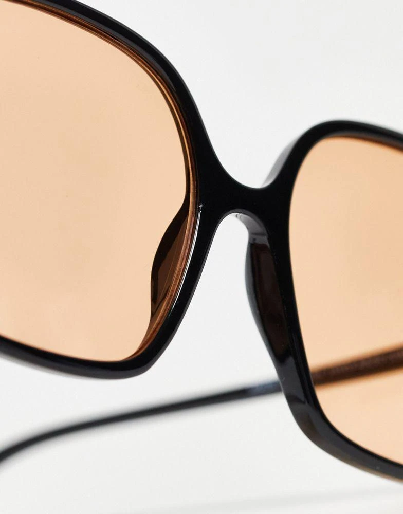商品ASOS|ASOS DESIGN frame 70s sunglasses in black with orange lens,价格¥91,第2张图片详细描述