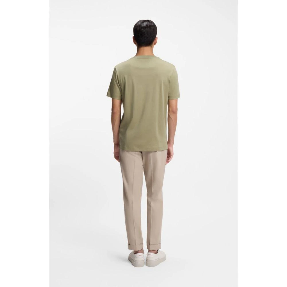 商品Hugo Boss|Mercerised-cotton T-shirt in a regular fit,价格¥821,第4张图片详细描述