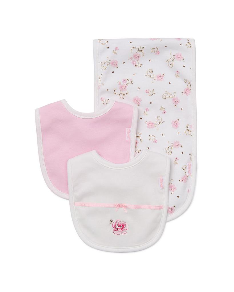 Girls' Rose Bibs & Burp Cloth Set - Baby商品第1张图片规格展示