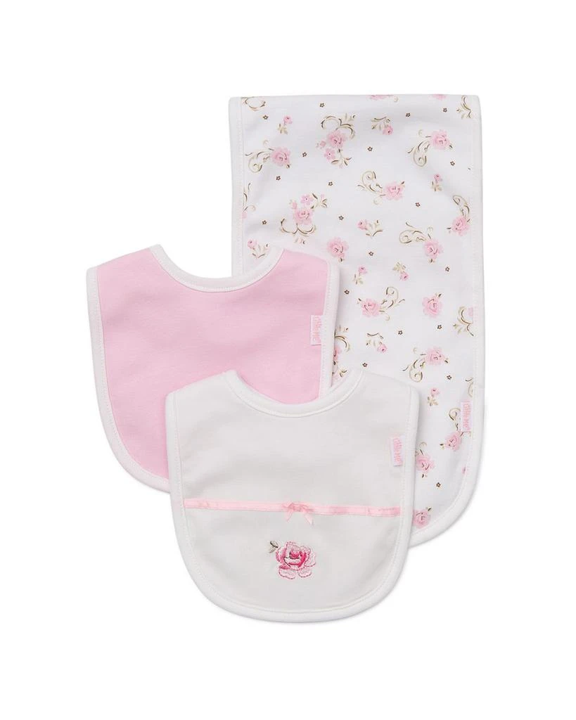 商品Little Me|Girls' Rose Bibs & Burp Cloth Set - Baby,价格¥114,第1张图片