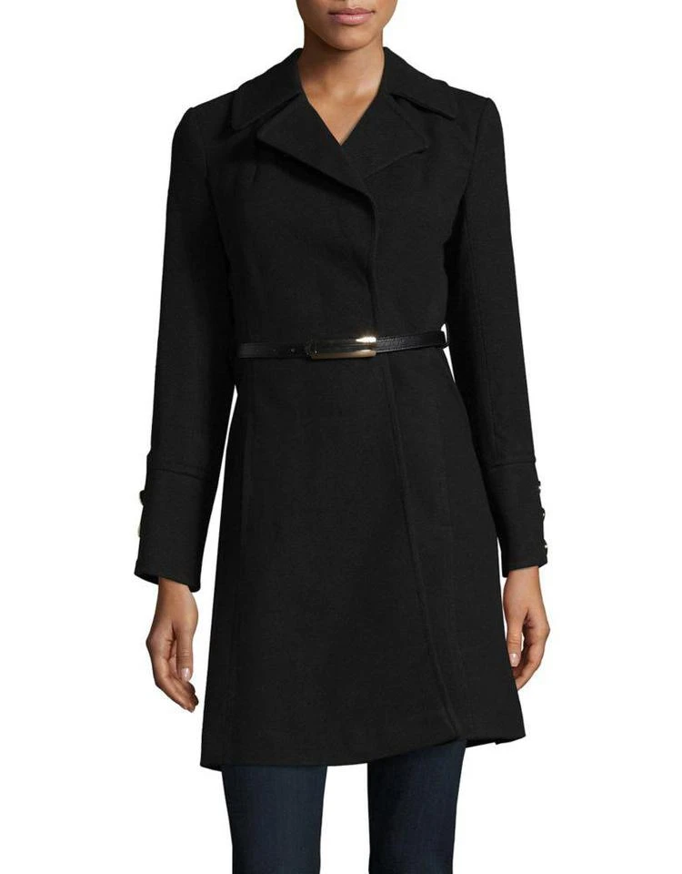 商品Miss Selfridge|Faux Fur-Trimmed Swing Coat,价格¥658,第4张图片详细描述