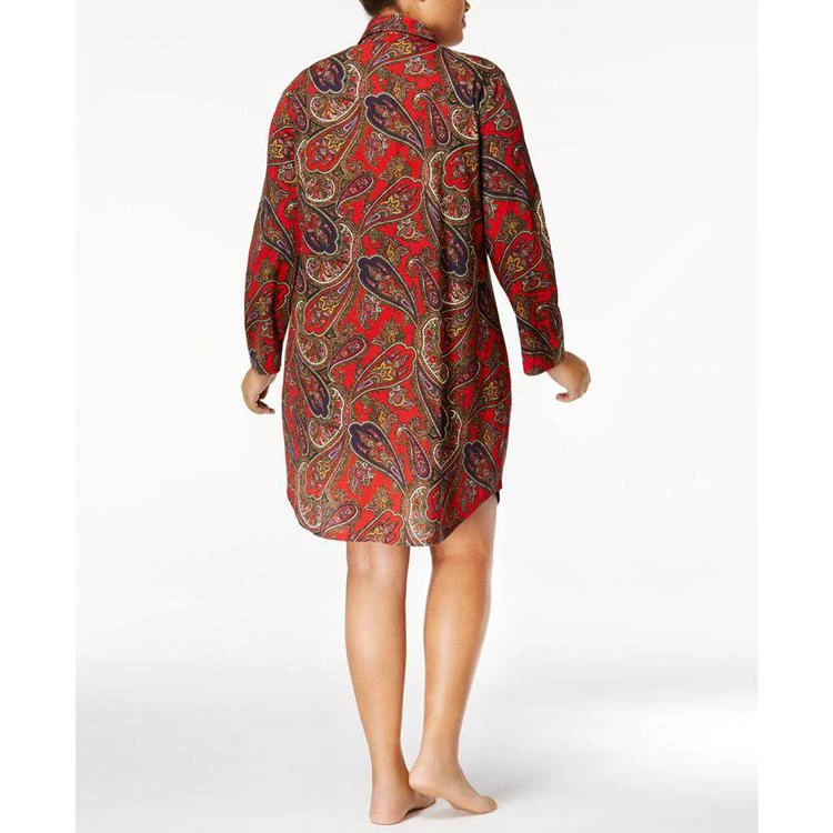 商品Ralph Lauren|Plus Size Cotton Printed Sleepshirt,价格¥230,第2张图片详细描述