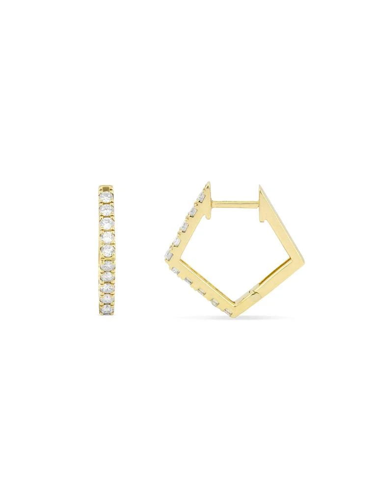 商品Stevie Wren|Diamond Pentagon Hoops,价格¥18963,第2张图片详细描述