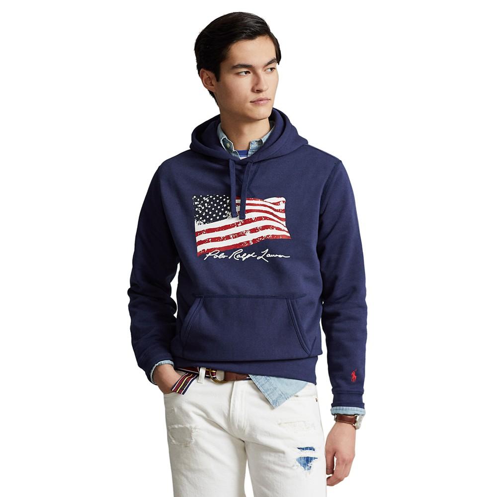 Men's American Flag Fleece Hoodie商品第1张图片规格展示