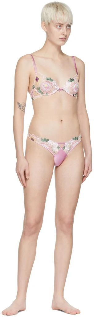 商品Fleur du Mal|Pink Jardin Thong,价格¥172,第4张图片详细描述