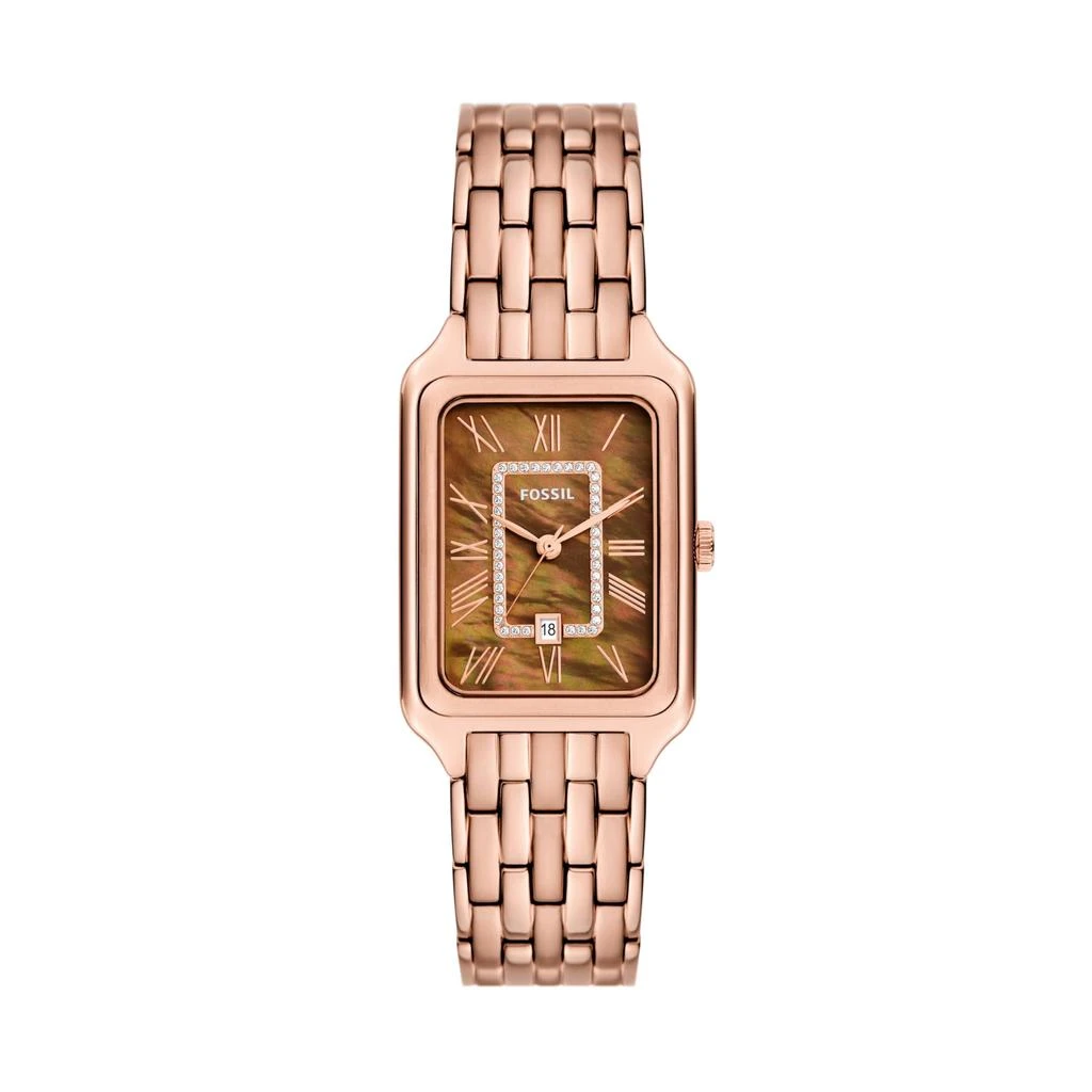 商品Fossil|Raquel Three-Hand Date Rose Gold-Tone Stainless Steel Watch - ES5323,价格¥1459,第1张图片