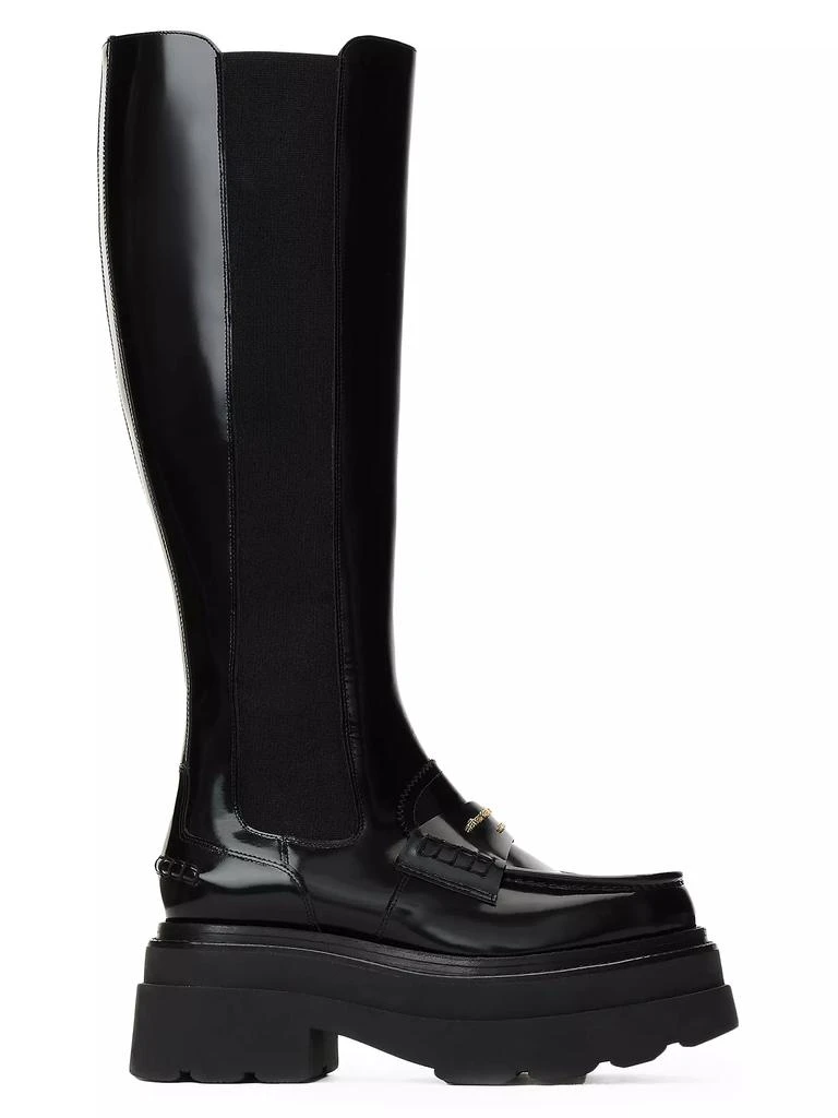 商品Alexander Wang|Carter Leather Platform Knee-High Boots,价格¥3772,第1张图片