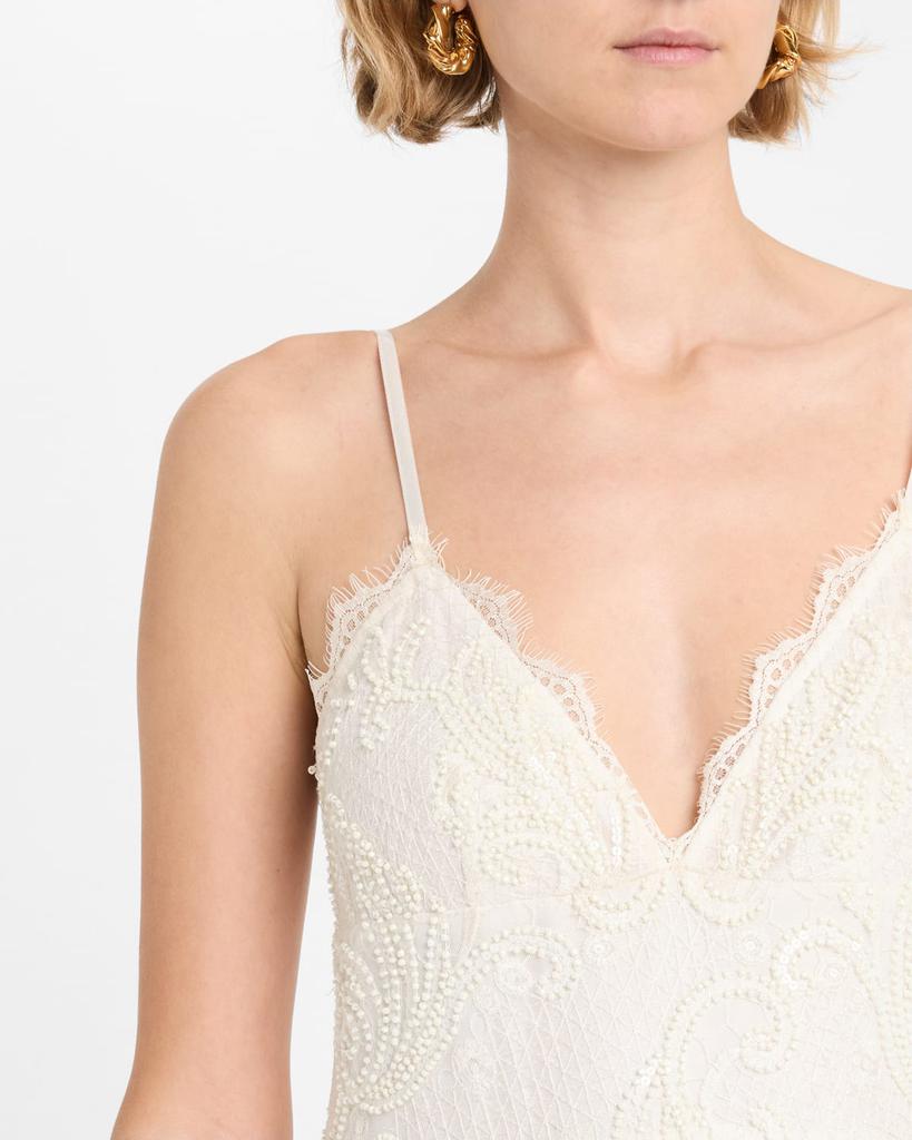 Liv Foster Elara High-Low Beaded Lace Midi Dress - Dresses & Skirts - Free  Shipping - BeyondStyle