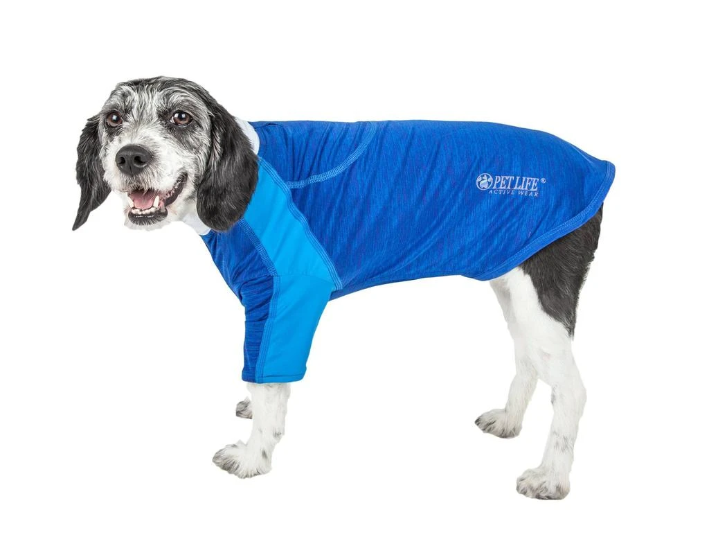 Pet Life  Active 'Chewitt Wagassy' 4-Way-Stretch Yoga Fitness Long-Sleeve Dog T-Shirt 商品