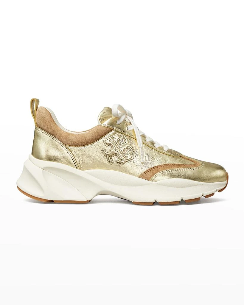 商品Tory Burch|Good Luck Metallic Trainer Sneakers,价格¥1236,第1张图片