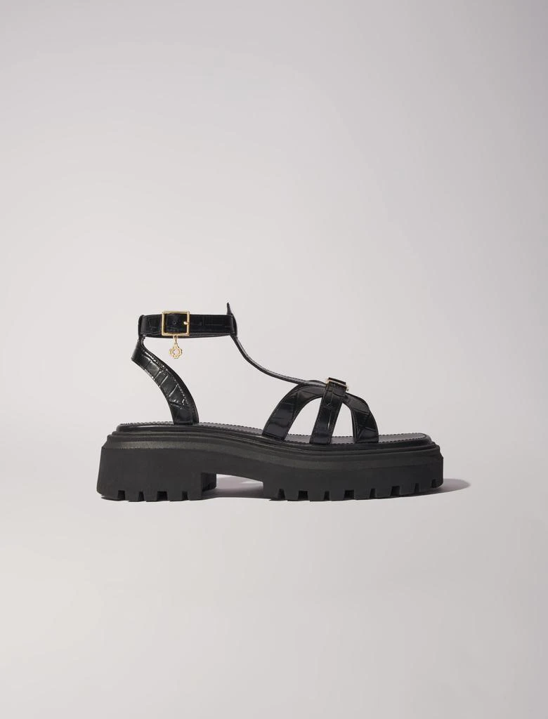 商品Maje|Maje Mixte's zinc, Flat sandals with tread for Fall/Winter,价格¥1268,第1张图片