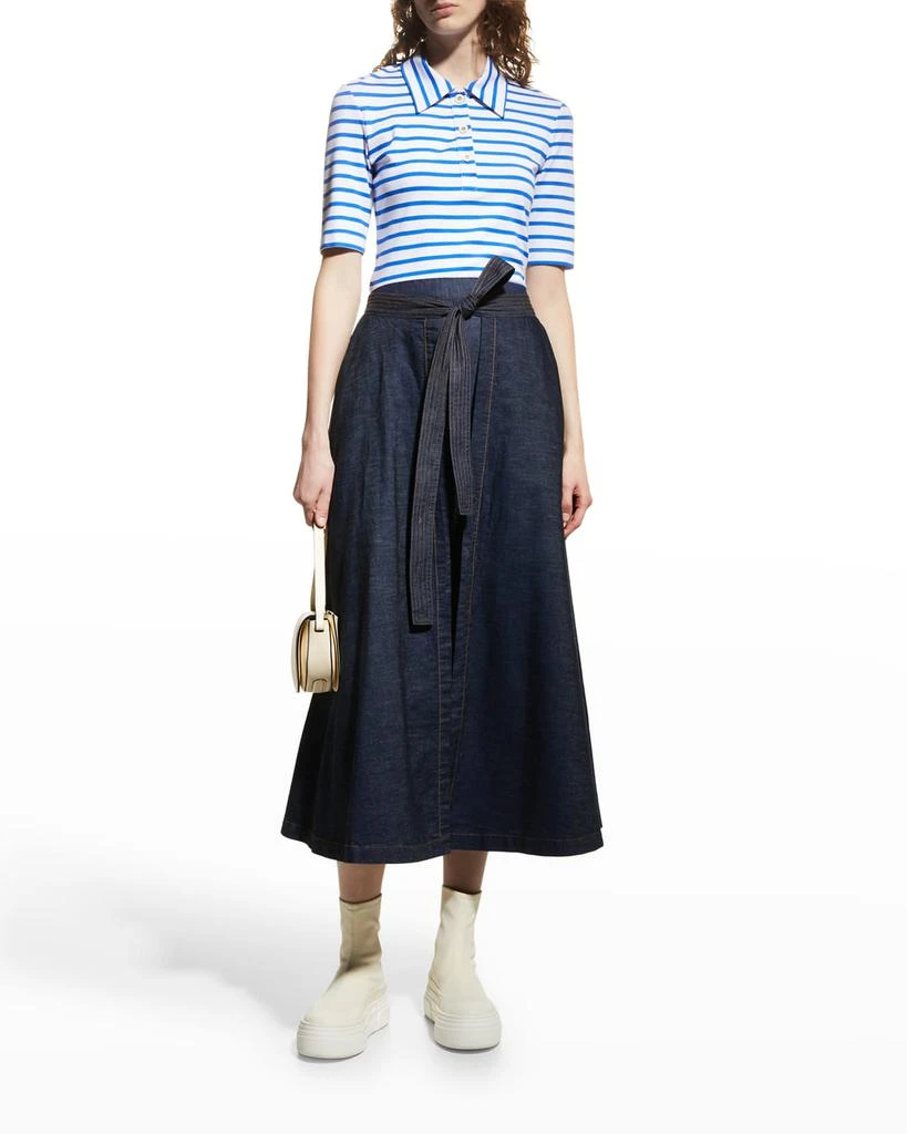 商品ROSETTA GETTY|Stripe Polo T-Shirt,价格¥1100,第3张图片详细描述