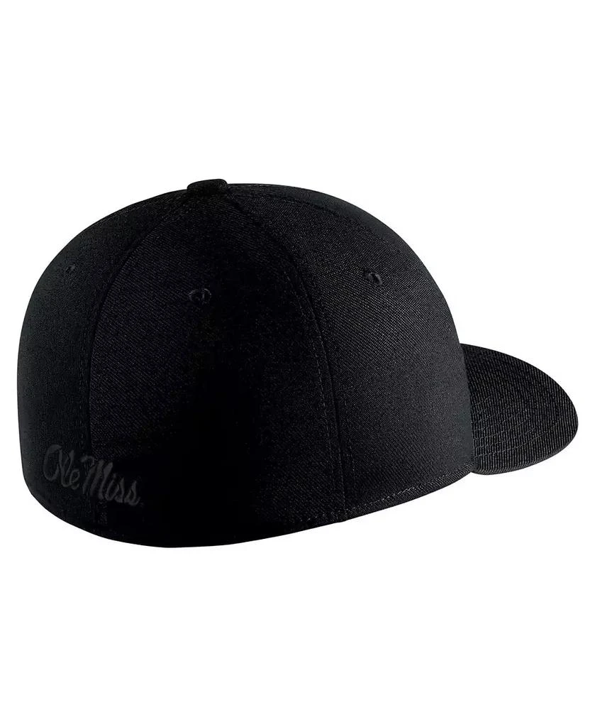 商品NIKE|Men's Ole Miss Rebels Triple Black Classic99 Performance Flex Hat,价格¥222,第2张图片详细描述