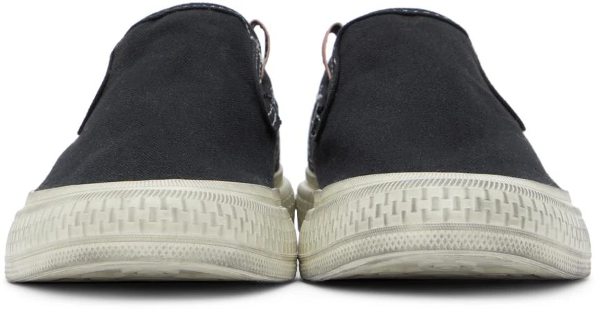 商品Acne Studios|Black Canvas Slip-On Sneakers,价格¥608,第2张图片详细描述