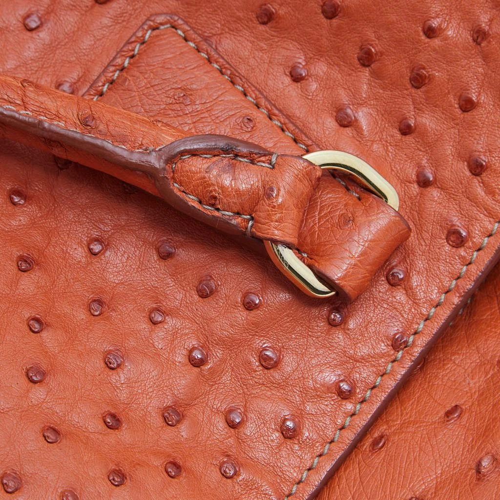 商品[二手商品] Prada|Prada Orange Ostrich Large Gardner's Tote,价格¥6535,第5张图片详细描述