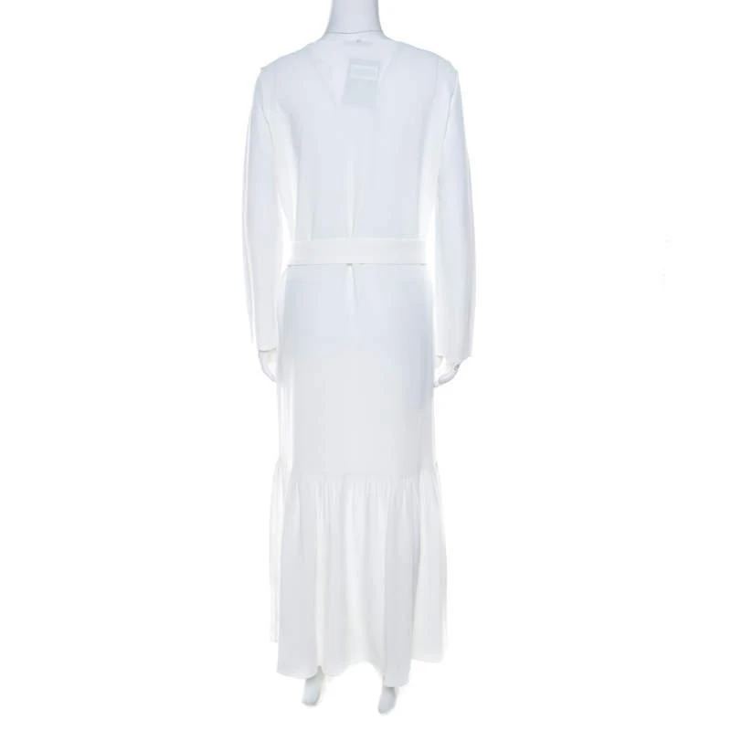 商品[二手商品] The Row|The Row Off White Crepe Flounce Hem Belted Lulchin Maxi Dress XS,价格¥1309,第3张图片详细描述