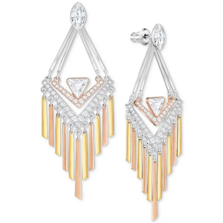 商品Swarovski|Tri-Tone Crystal Chandelier Earrings,价格¥966,第2张图片详细描述