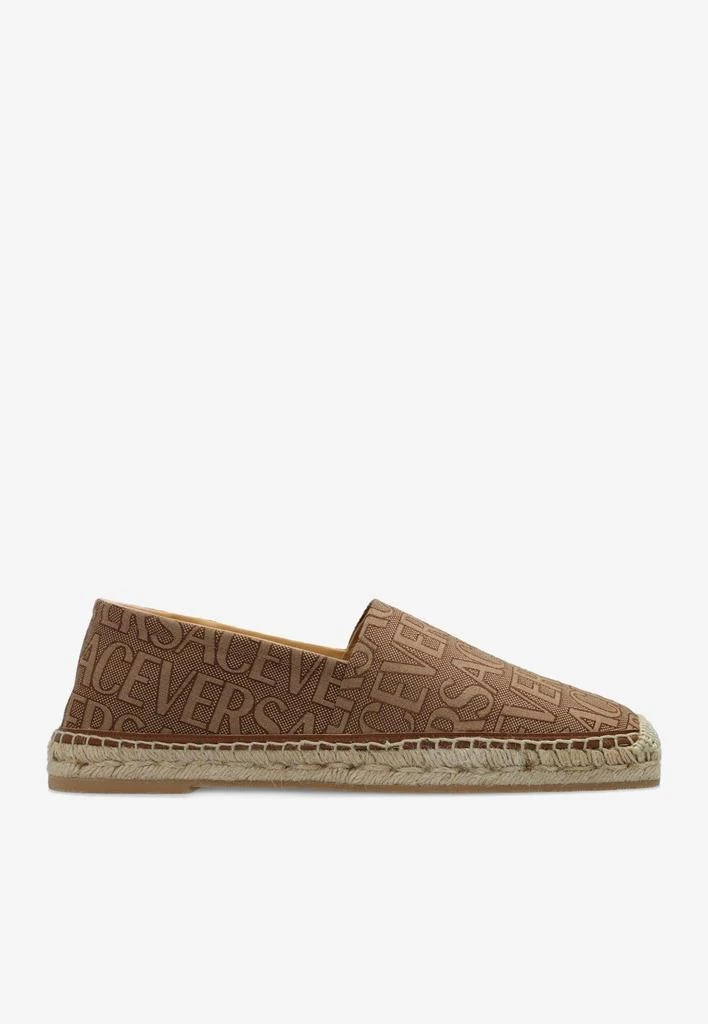 商品Versace|All-Over Jacquard Canvas Espadrilles,价格¥3738,第1张图片