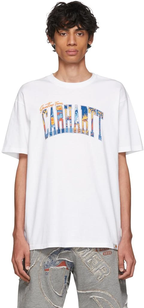 商品Carhartt WIP|White 'Greetings From' T-Shirt,价格¥315,第1张图片